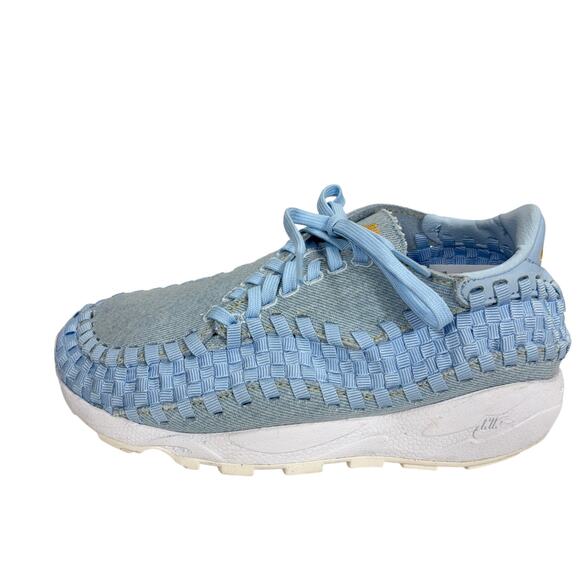 Nike Air Footscape Woven Denim "Light Blue" Women's Casual Sneakers Size 6 - Picture 7 of 9